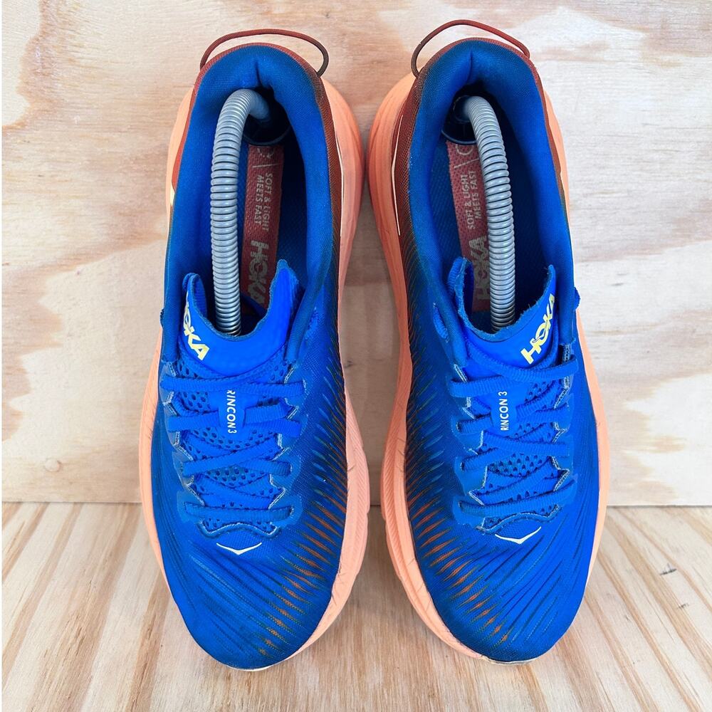 Hoka One One - Rincon 3 - Running - Blue/Red - Women's - 8 2E WIDE -1121370 CSVO - Picture 7 of 9